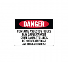 Asbestos Warning Plastic Sign