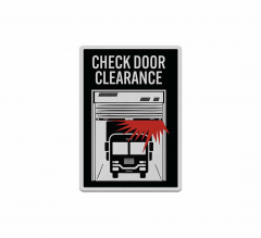 Low Clearance Check Door Decal (Reflective)