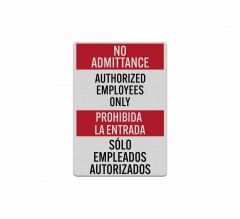 Bilingual Employees Only Decal (Reflective)
