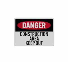 Construction Area Keep Out Decal (Reflective)