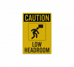 Caution Low Headroom Decal (Reflective)