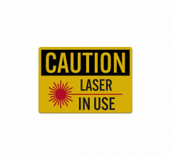 Laser In Use Decal (Reflective)