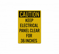 Keep Electrical Panel Clear Decal (Reflective)