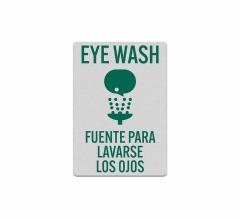 Bilingual Eye Wash Decal (Reflective)