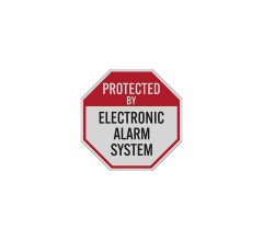 Protected By Electronic Alarm System Decal (Reflective)