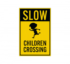 Slow Children Crossing Corflute Sign (Non Reflective)
