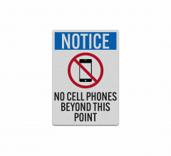 No Cell Phones Beyond This Point Decal (Reflective)