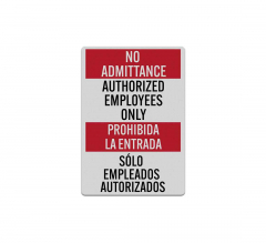 Bilingual Authorized Employees Only Decal (Reflective)