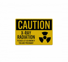 Caution X Ray Radiation Decal (Reflective)