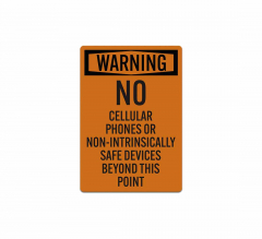 Warning No Cellular Phones Decal (Reflective)
