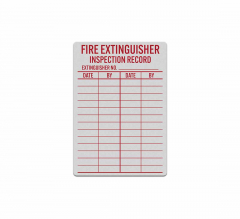 Fire Extinguisher Inspection Decal (Reflective)