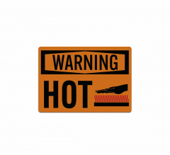 OSHA Warning Hot Decal (Reflective)