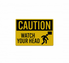Caution Watch Your Head Decal (Reflective)