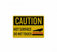 Hot Surface Do Not Touch Decal (Reflective)