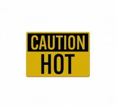 OSHA Caution Hot Decal (Reflective)