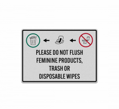 Please Do Not Flush Feminine Products Decal (Reflective)
