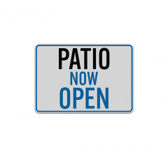 Patio Now Open Decal (Reflective)