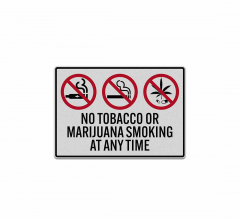 No Tobacco Or Marijuana Smoking Decal (Reflective)