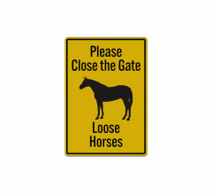 Please Close The Gate Loose Horses Decal (Reflective)