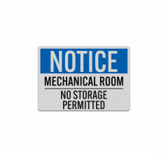 OSHA Mechanical Room Decal (Reflective)