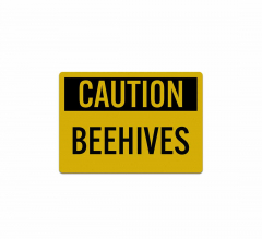 OSHA Caution Beehives Decal (Reflective)