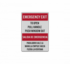 Bilingual Emergency Exit Decal (Reflective)