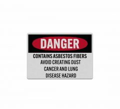 OSHA Asbestos Fibers Decal (Reflective)