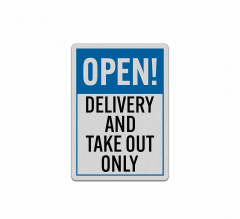 Delivery & Take Out Only Decal (Reflective)