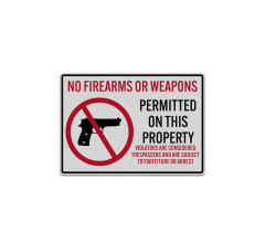 No Firearms Permitted Decal (Reflective)
