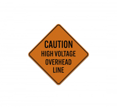 High Voltage Overhead Line Aluminum Sign (Reflective)