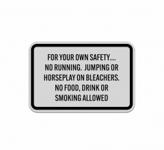No Running Jumping Or Horseplay Aluminum Sign (Reflective)