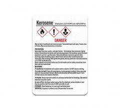 Kerosene Chemical Danger Decal (Non Reflective)