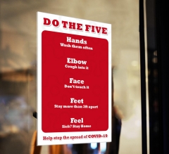 Do the Five Help Stop Spread Covid-19 Window Clings