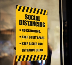 Social Distancing No Gathering Window Clings