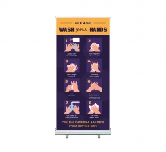 Please Wash your Hands Roll Up Banner Stands