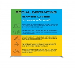 Social Distancing saves Lives Straight Pillow Case Backdrop