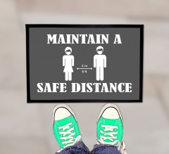 Maintain a Safe Distance Outdoor Floor Mats