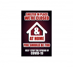 Shelter in Place Stay at Home Stop the Spread Window Clings