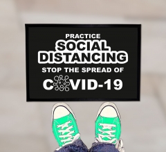 Practice Social Distancing Stop the Spread Outdoor Floor Mats