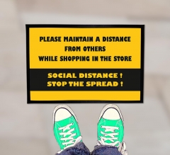 Please Maintain Distance Outdoor Floor Mats