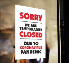 Sorry We Are Temporarily Closed Window Clings