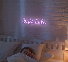 Girls Rule Neon Sign