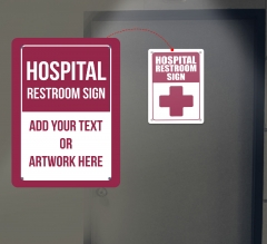 Reflective Hospital Restroom Signs