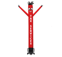 Tax Services Inflatable Tube Man Red
