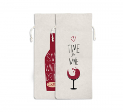 Canvas Wine Bags - Printed