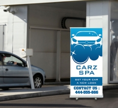 Car Wash Roll Up Banner Stands