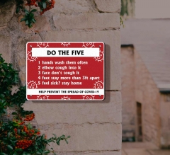 Do the Five Help Stop Spread Covid-19 Compliance signs