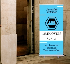 Employee Only Roll Up Banner Stands