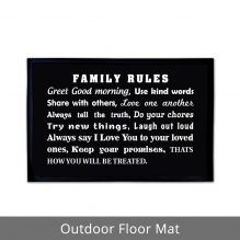 Family Rules Outdoor Floor Mats