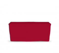 6' Fitted Table Covers - Red - 4 Sided